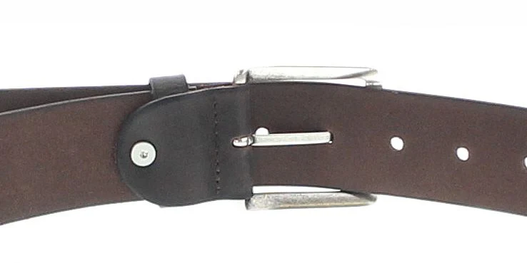 V4511-680 Unisex Dunkelbraun Ledergürtel