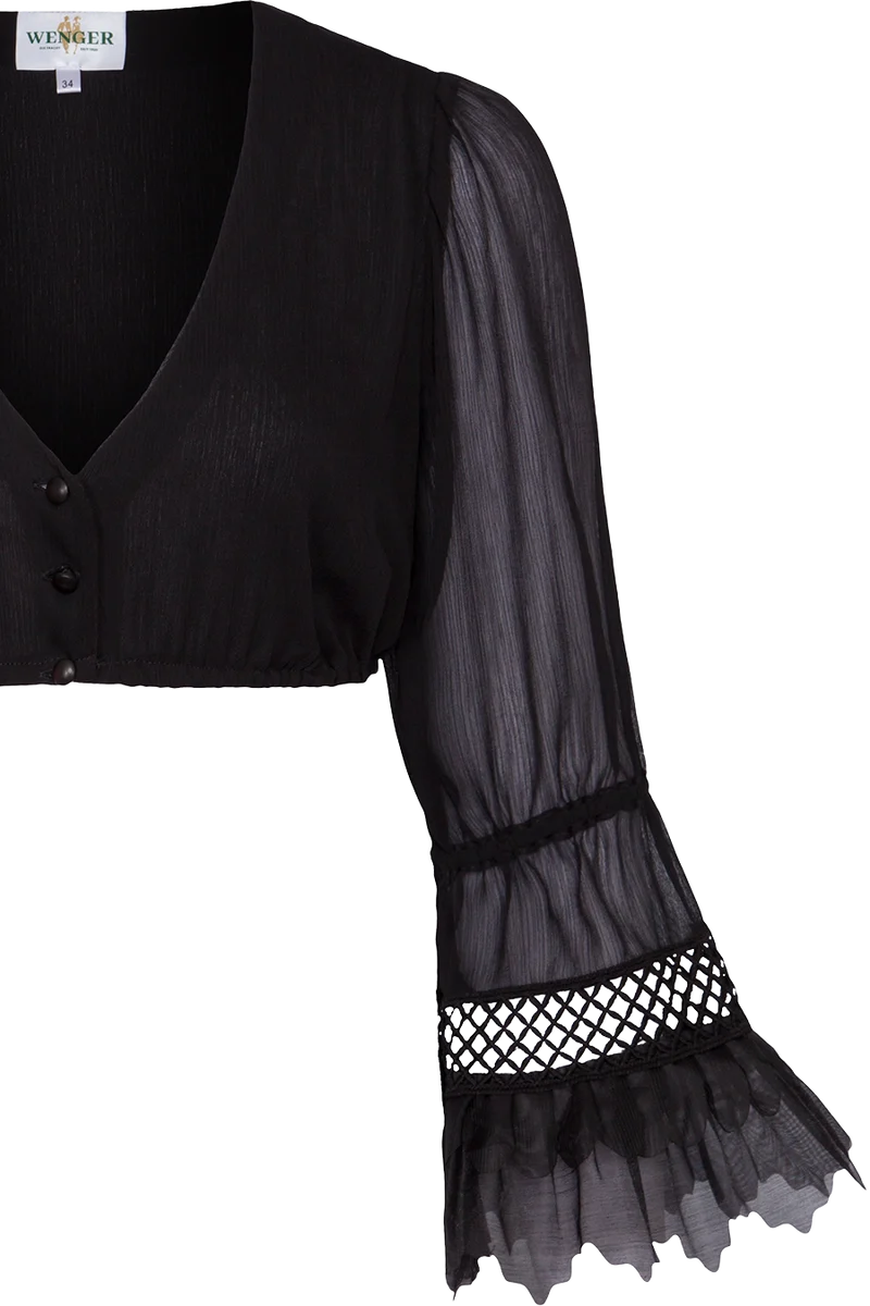 Dirndlbluse mit extravaganten 3/4-Ärmeln