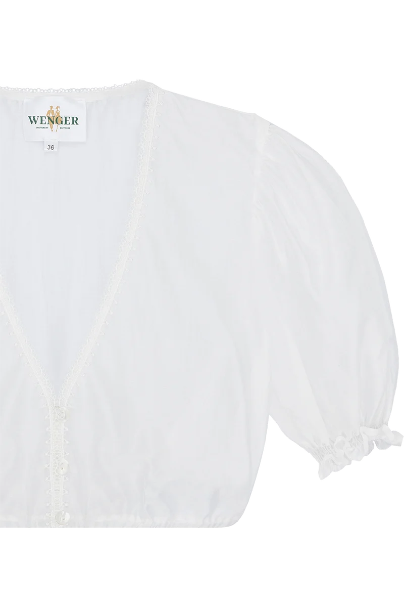 Dirndlbluse aus schimmernden Tencel-Material