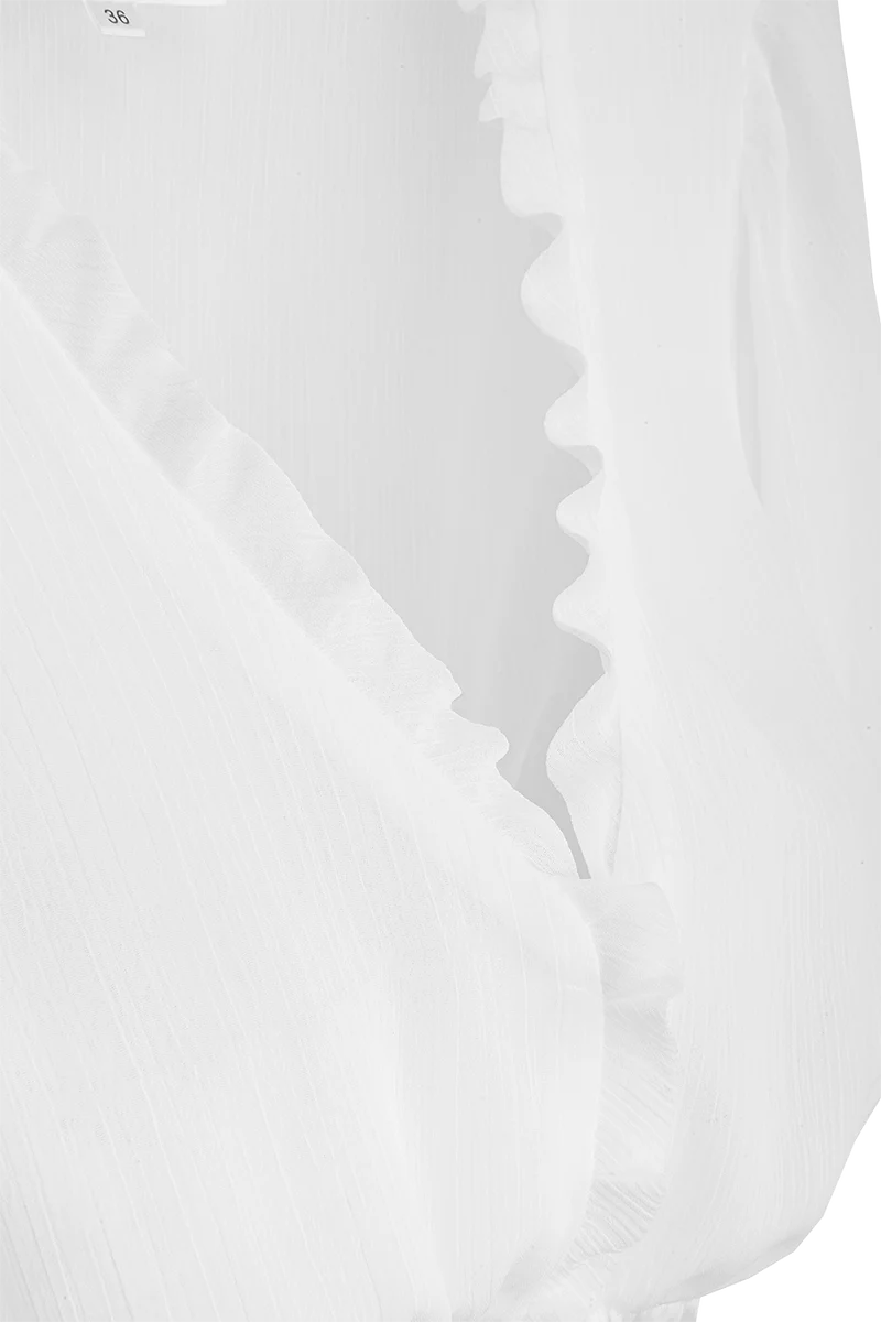 Dirndlbluse Halbarm mit Rüschen