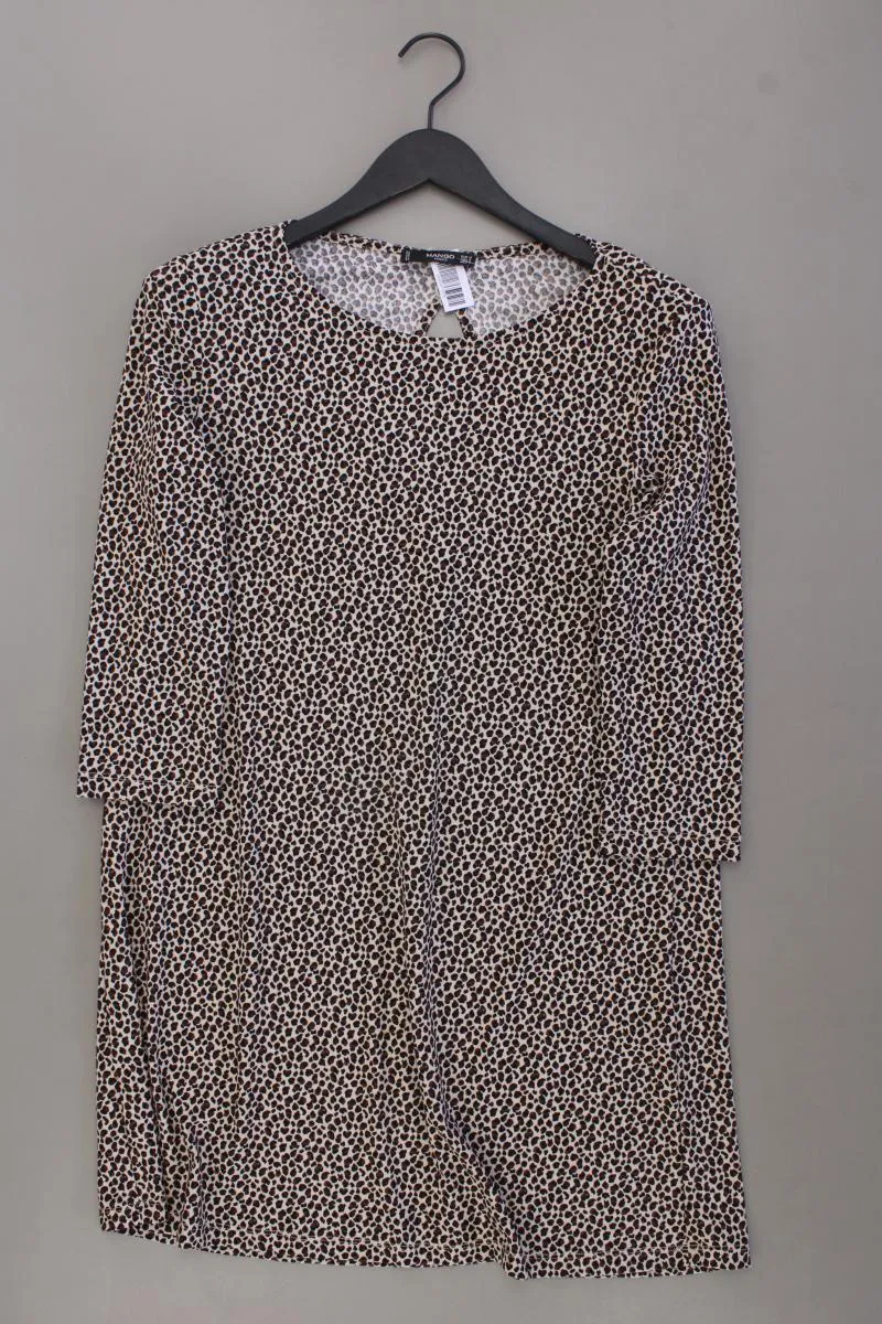 Mango Etuikleid Gr. M mit Tierdruck 3/4 Ärmel braun