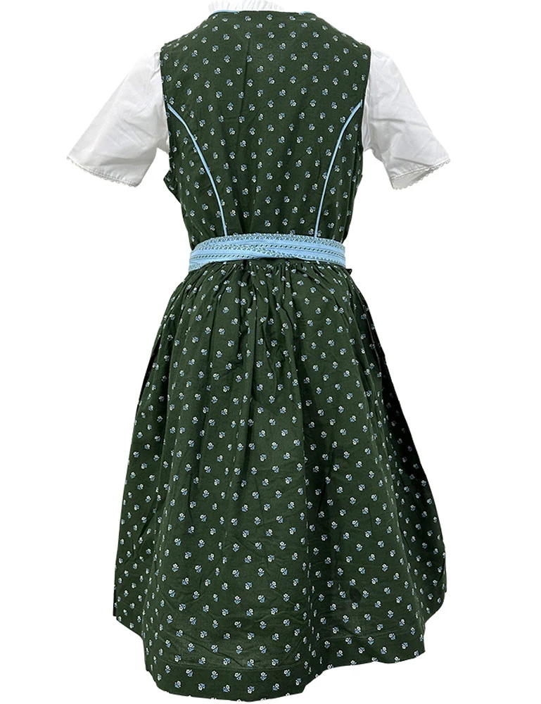 Isar-Trachten Kinder Dirndl "Lotte" 3-tlg. mit Bluse 52418 | Grün Blau