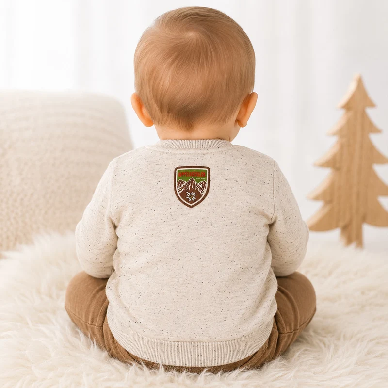 BONDI Jungen Sweatshirt "Gipfelkraxler" 91835 | Beige Melange