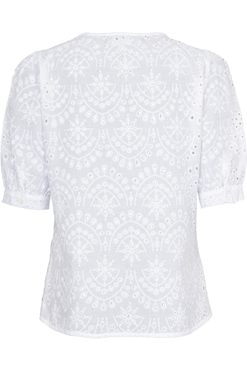 Damen Trachtenbluse mit Lochstickerei