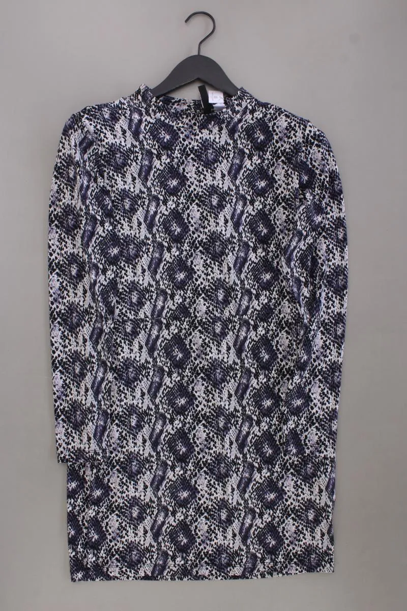H&M Kleid mit Rückenausschnitt Gr. 44 mit Tierdruck Langarm lila aus Polyester