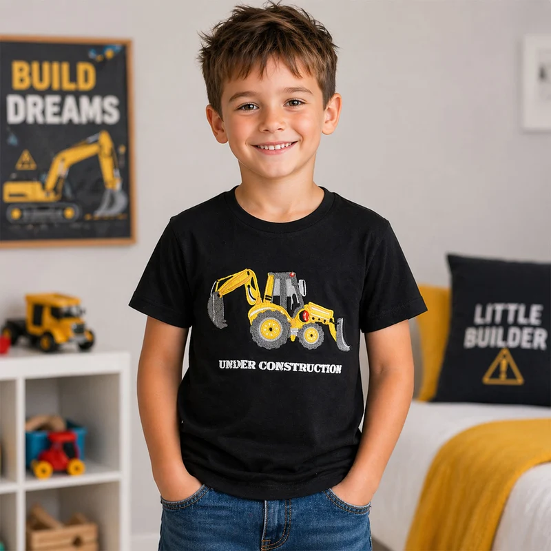 BONDI Jungen T-Shirt "Bagger" 33151 | Schwarz