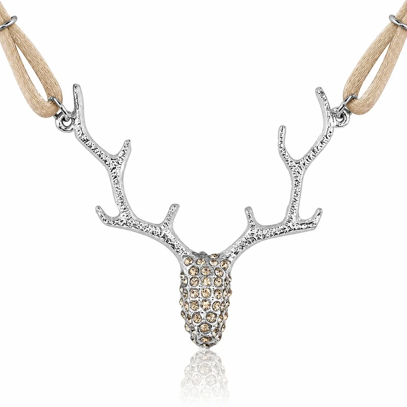 LUISIA® Halskette "Nicola" mit Kristallen von Swarovski® | Hellbraun