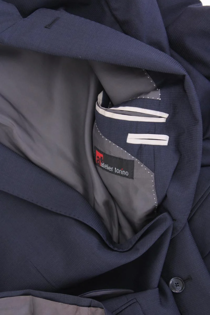Atelier Torino Wollsakko für Herren Gr. Langgröße 106 Vintage blau