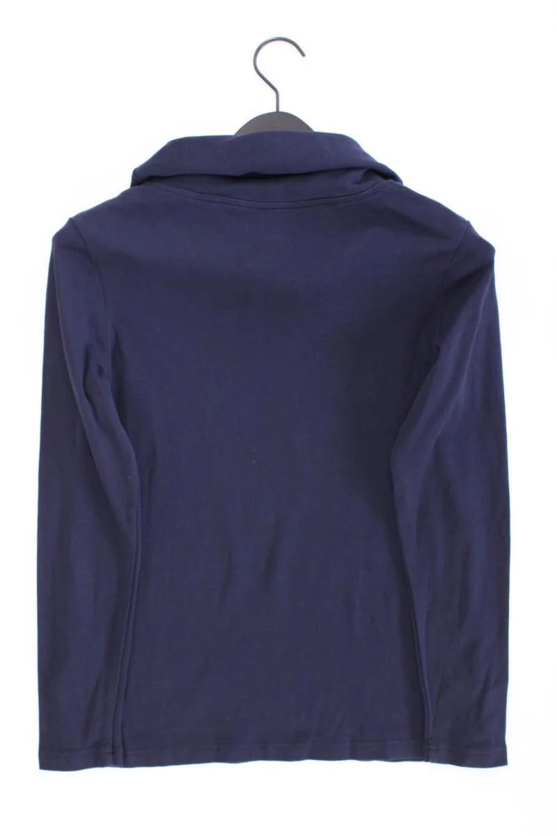 hessnatur Langarmpullover Gr. M blau aus Baumwolle