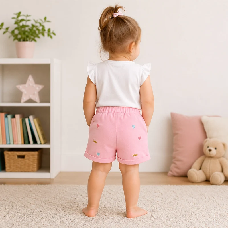 BONDI Baby Mädchen Shorts "Princess" 86575 | Rosa - Kurze Hose
