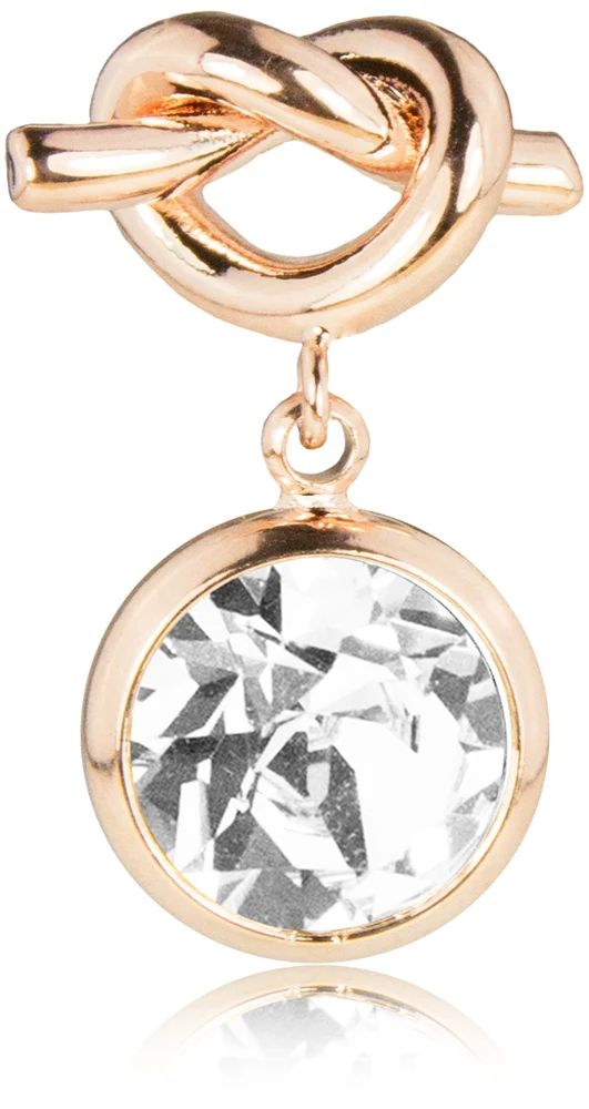 LUISIA® Ohrringe mit Knoten und Premium Kristall - Rosegold / Crystal