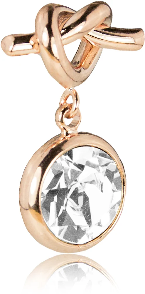 LUISIA® Ohrringe mit Knoten und Premium Kristall - Rosegold / Crystal