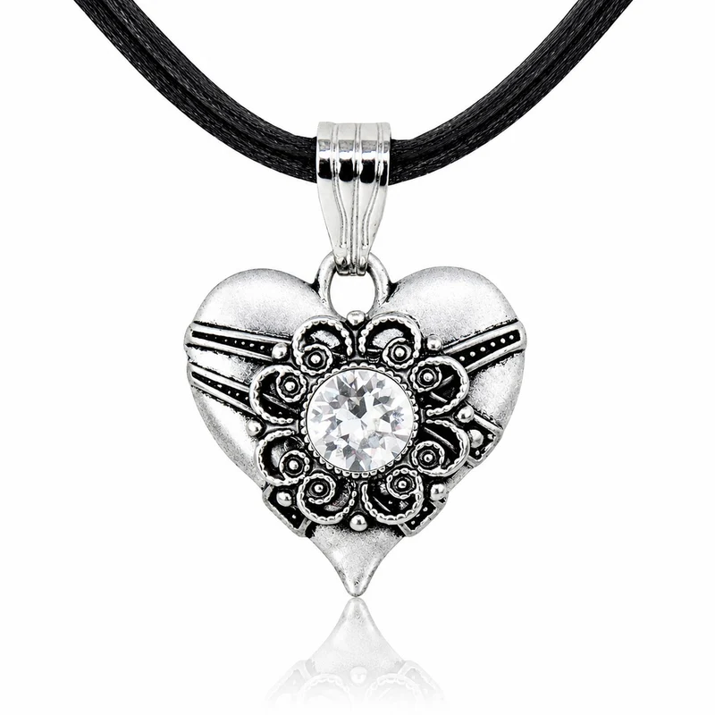 LUISIA® Halskette "Paula" mit Kristallen von Swarovski® | Schwarz