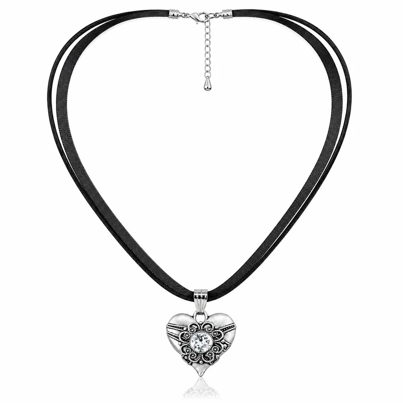 LUISIA® Halskette "Paula" mit Kristallen von Swarovski® | Schwarz