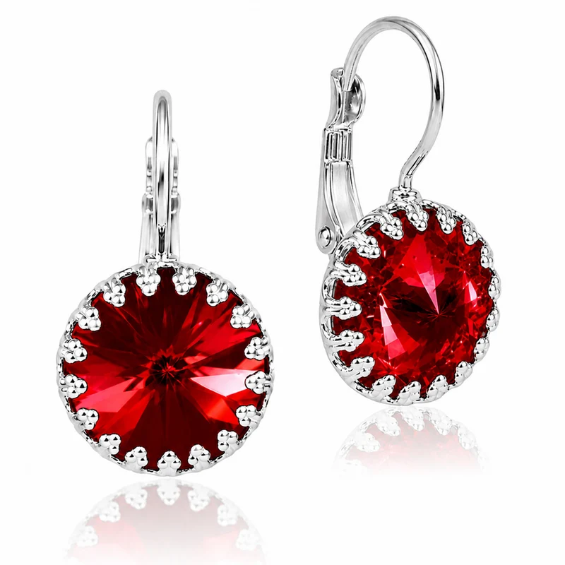 LUISIA® Kronen Ohrringe "Vivana" mit Kristallen von Swarovski® | Light Siam