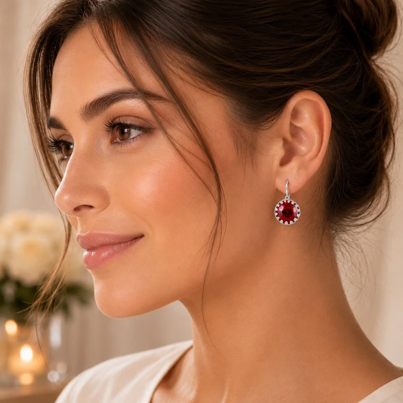 LUISIA® Kronen Ohrringe "Vivana" mit Kristallen von Swarovski® | Light Siam