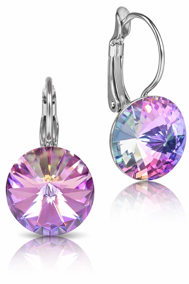 LUISIA® Ohrringe Rivoli mit Kristallen von Swarovski® 14 mm | Vitrail Light