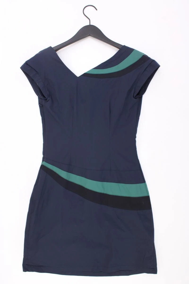 Skunkfunk Etuikleid Gr. XS Kurzarm blau aus Baumwolle