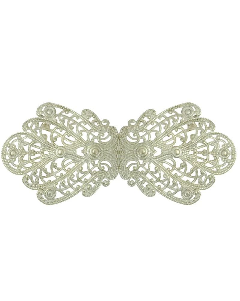 Dirndlschürzenschließe "Alika" mit Ornamentmuster 51486 - Stegbreite 3 cm | Weißgold