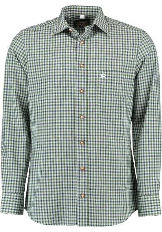 Trachtenhemd Robb grün langarm