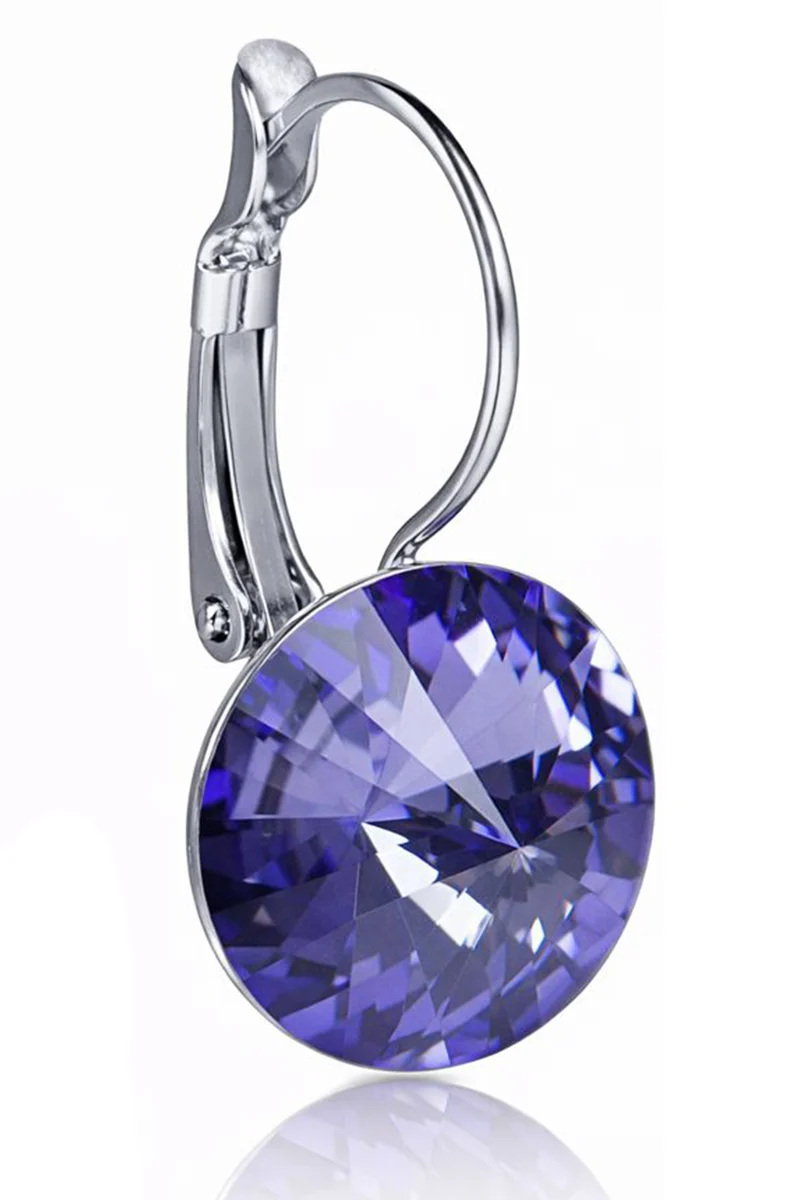 LUISIA® Ohrringe Rivoli mit Kristallen von Swarovski® - 12 mm | Tanzanite