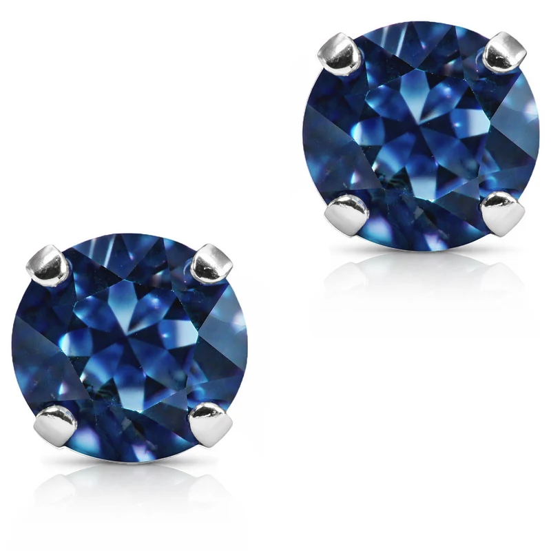 LUISIA® Ohrringe "Emily" mit Premium Kristallen 9 mm | Hellblau