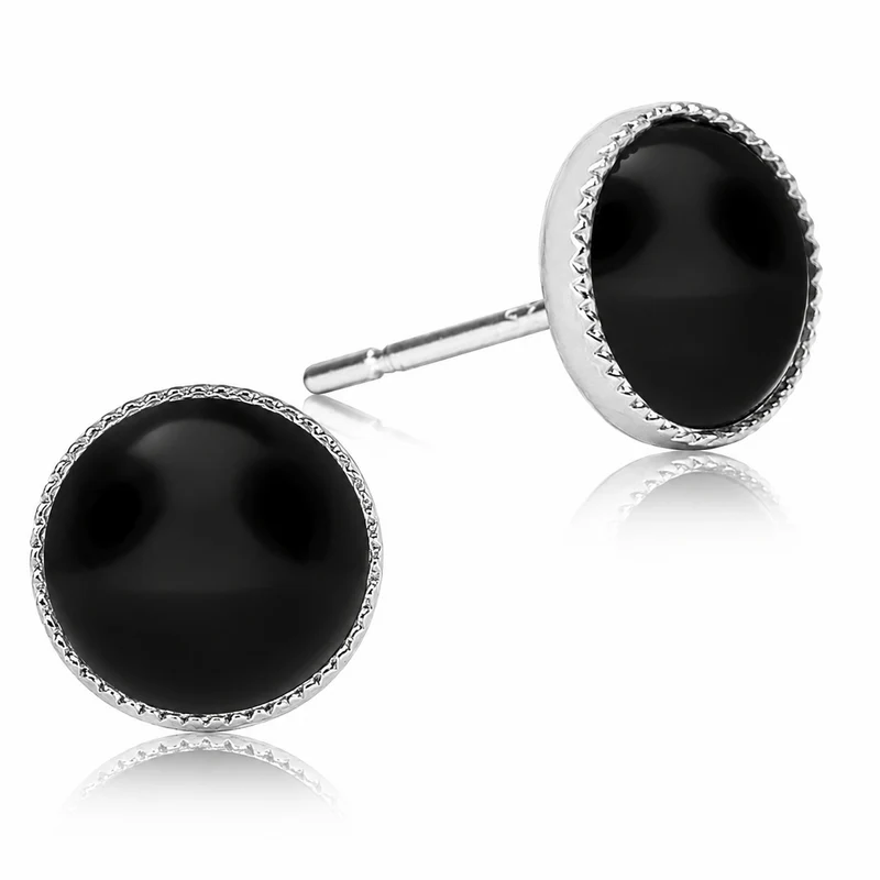 LUISIA® Solitär Ohrstecker "Joy" mit Kristallen von Swarovski® | Perle Schwarz
