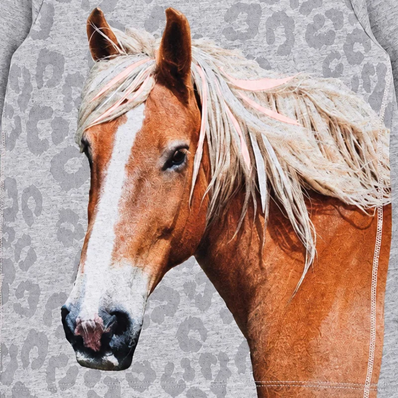 BONDI Langarmshirt "Pferdekopf" 36185 | Grau
