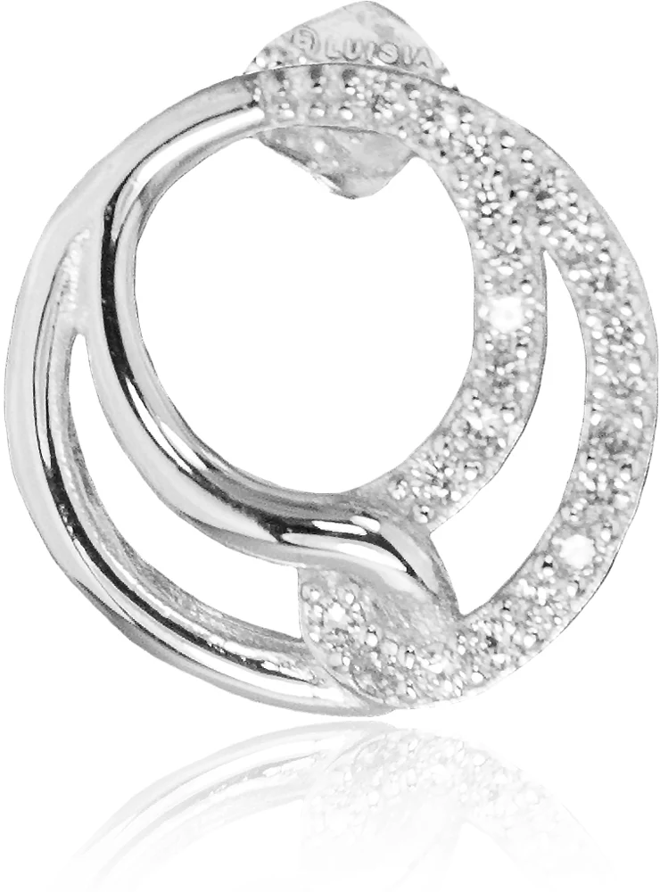 LUISIA Ohrstecker "Infinity Ringe" mit Zirkonia 66523 - 925 Silber Ohrringe