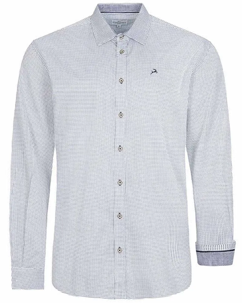 MADDOX Herren Trachtenhemd - Hemd-102 | Blau Grau