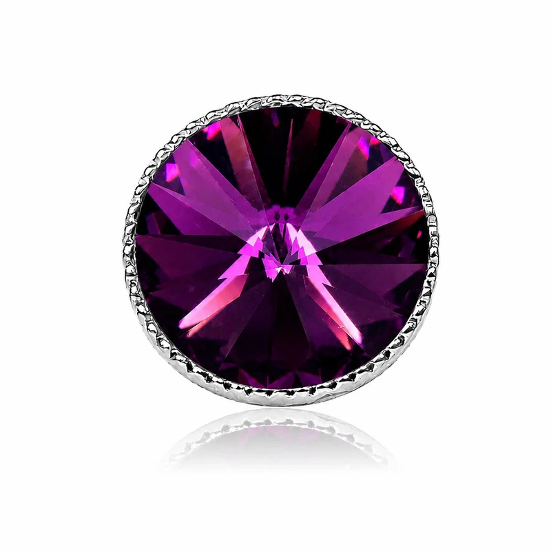 LUISIA® Solitär Ohrstecker "Joy" mit Kristallen von Swarovski® | Amethyst
