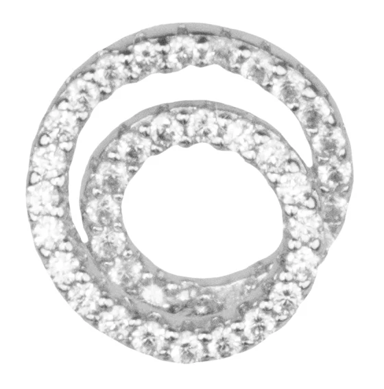 LUISIA Ohrstecker "Spiralen - verschlungene Kreise" mit Zirkonia YG00250 - 925 Sterling Silber