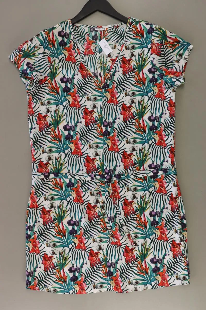 Jacqueline de Yong Kurzarmkleid Gr. 38 mit Blumenmuster mehrfarbig aus Polyester