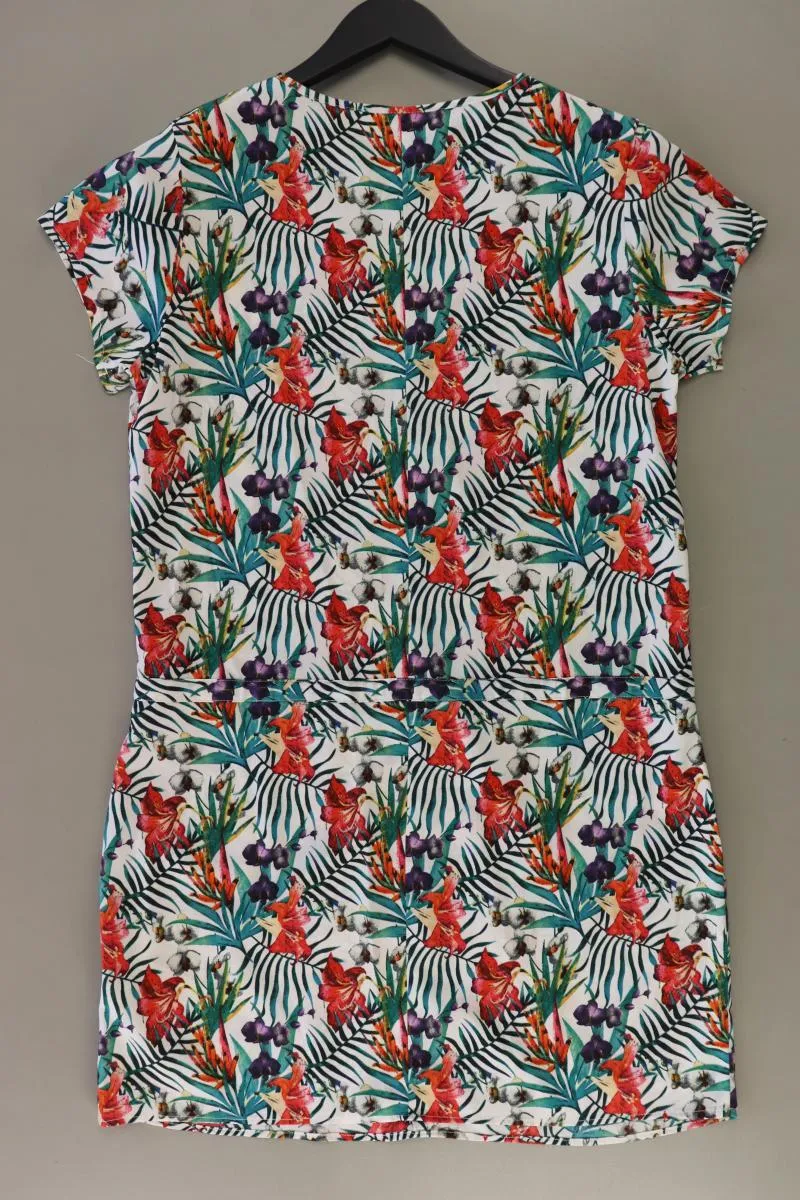 Jacqueline de Yong Kurzarmkleid Gr. 38 mit Blumenmuster mehrfarbig aus Polyester