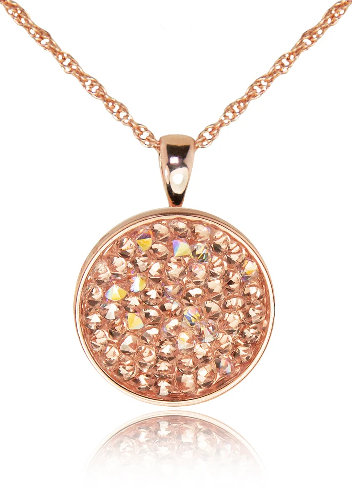 LUISIA® Halskette "Moonlight" mit Premium Kristallen - Rosegold