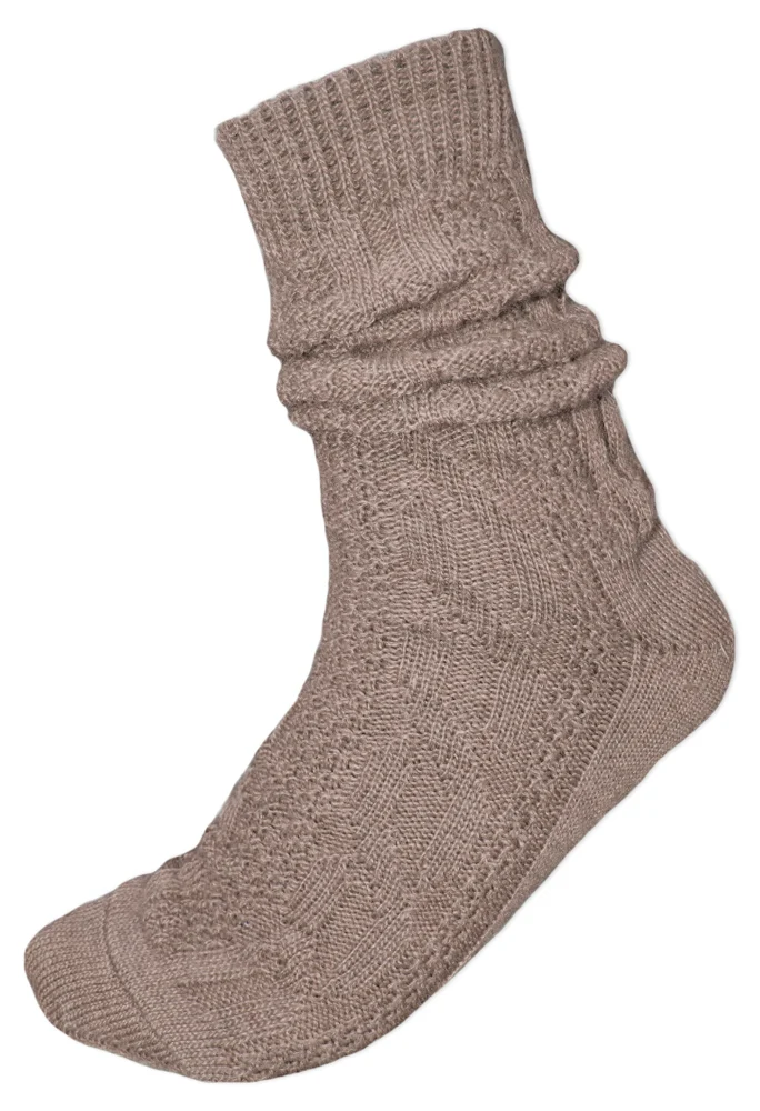 Kurze Trachtensocken Robin - Braun