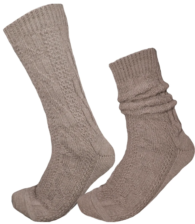 Kurze Trachtensocken Robin - Braun