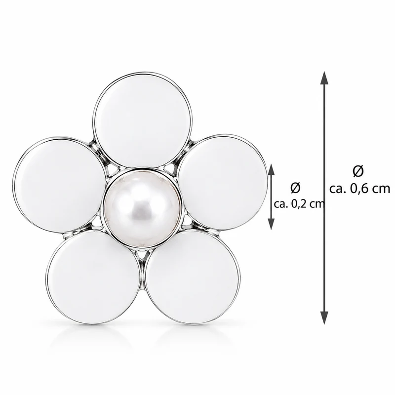LUISIA® Ohrstecker "Blume" - 925 Sterling Silber | Hellgrün