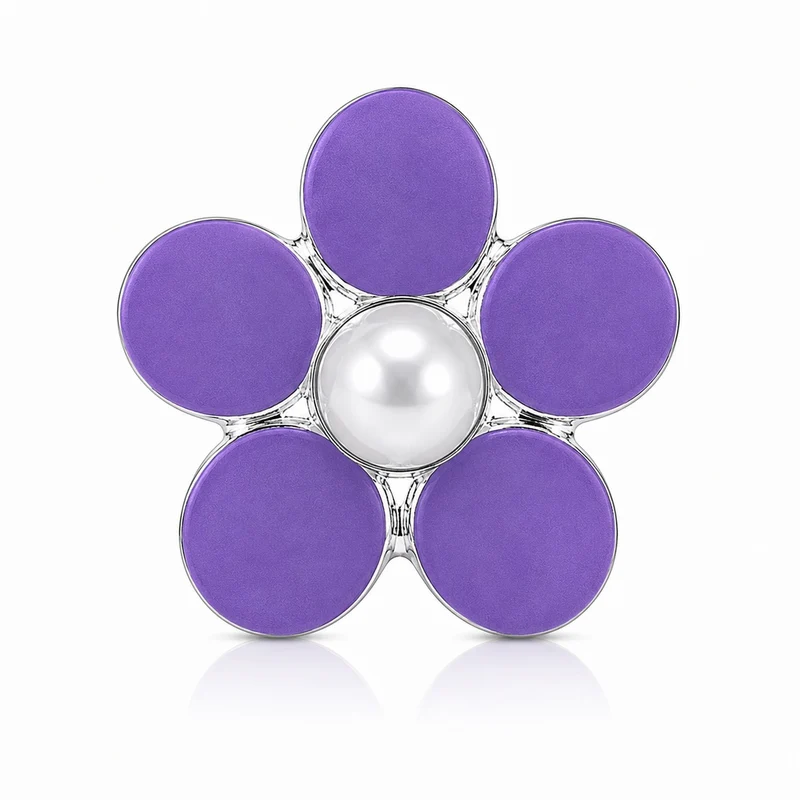 LUISIA® Ohrstecker "Blume" - 925 Sterling Silber | Lila