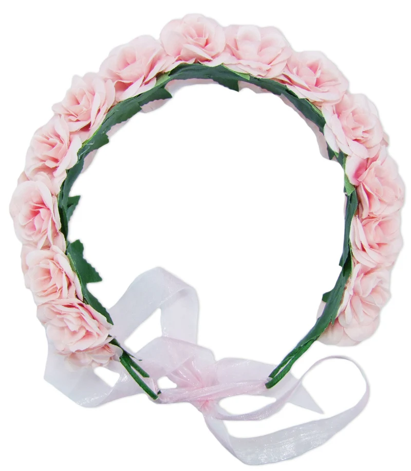 Blumenkranz zum binden mit Rosen - Rosa