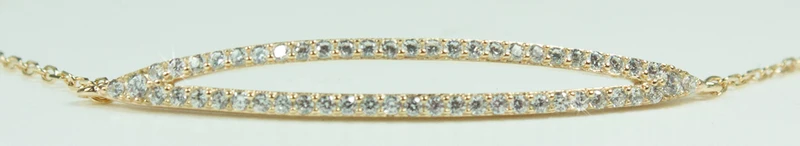 LUISIA Vergoldetes Damen Armband mit Strass - 925 Silber mit Zirkonia Spange