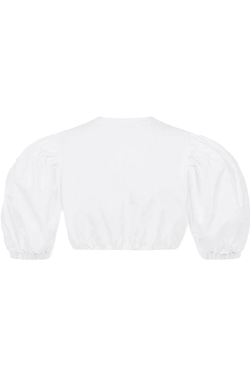Dirndlbluse mit weiten Puffärmeln