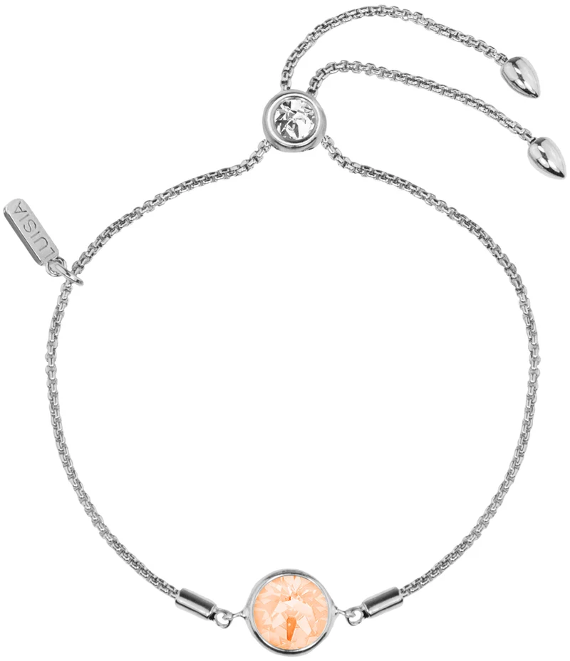 LUISIA® Armband "Ciri" mit Premium Kristallen - Silber / Light Peach