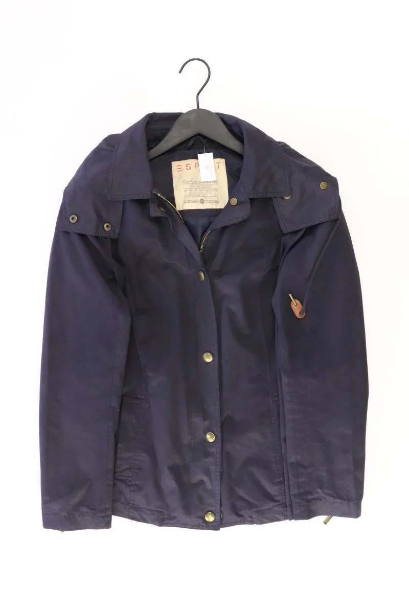 Esprit Übergangsjacke Gr. 38 blau aus Baumwolle
