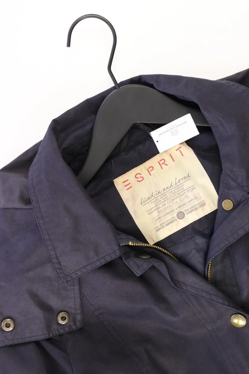 Esprit Übergangsjacke Gr. 38 blau aus Baumwolle