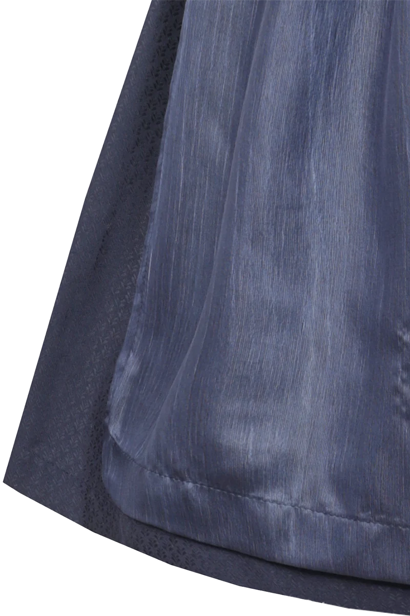 Midi-Dirndl im edlen Bouclé-Look - nachtblau