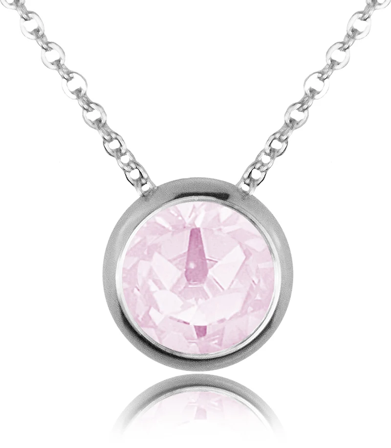 LUISIA® Halskette "Ciri" mit Premium Kristallen - 11 mm - Silber / Violet