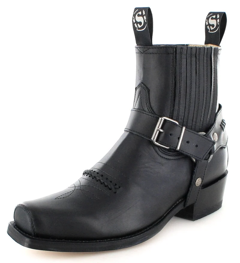 6445 58 SETA Unisex Bikerstiefelette Schwarz