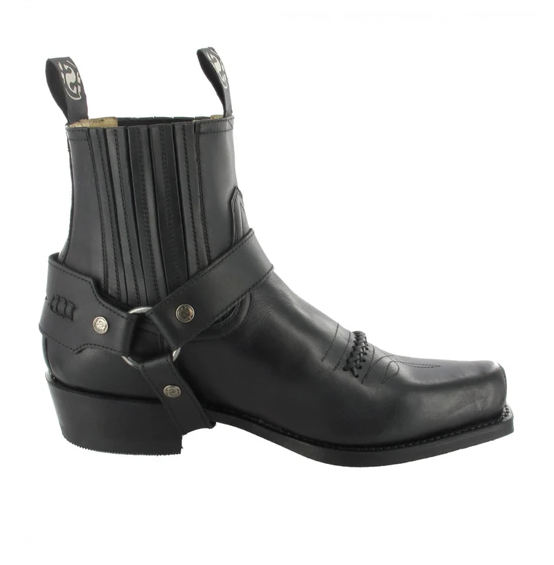 6445 58 SETA Unisex Bikerstiefelette Schwarz
