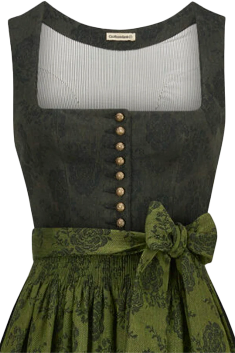 Dirndl lang aus Leinen-Baumwoll-Mischung